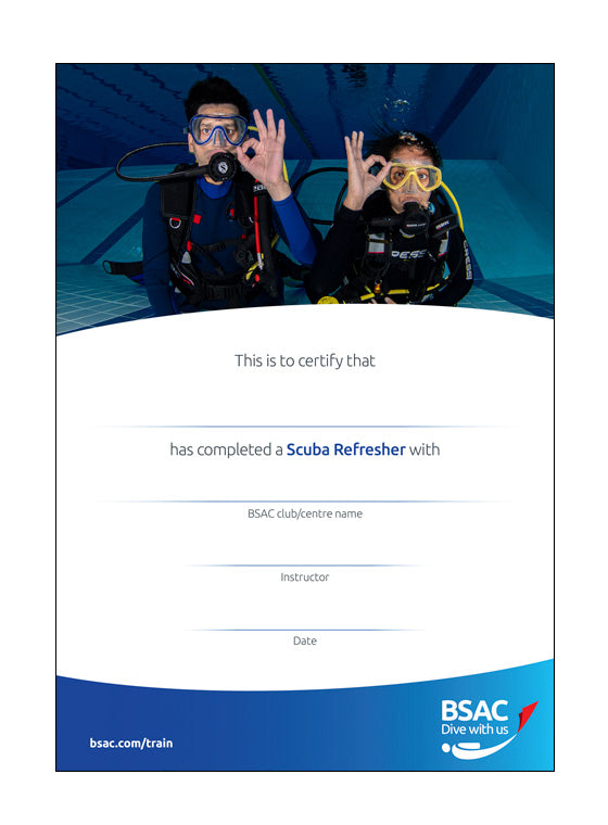 Scuba Refresher Certificate