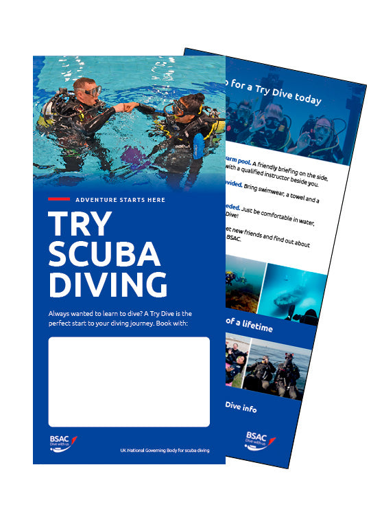 Want to try scuba diving? DL 2pp leaflet