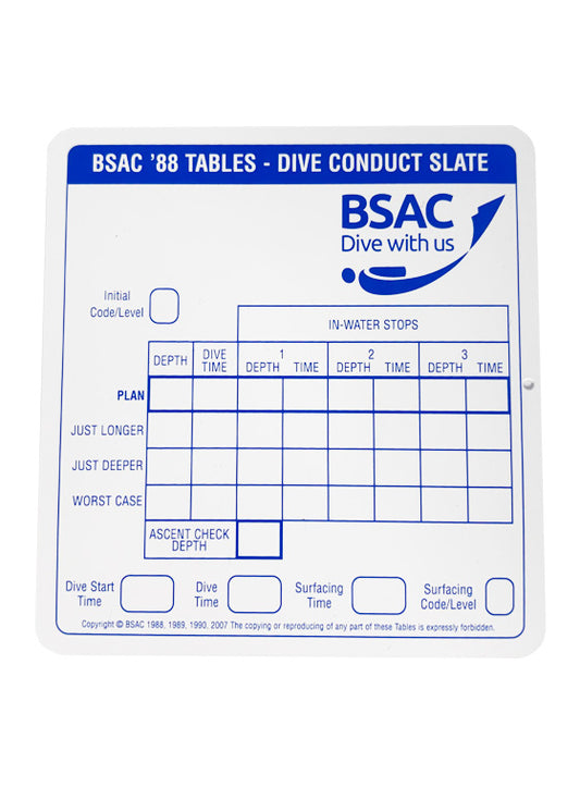 Decompression Dive Conduct Slate