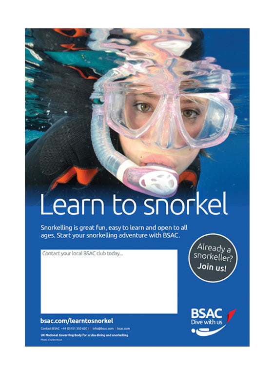 A4 Learn to snorkel poster