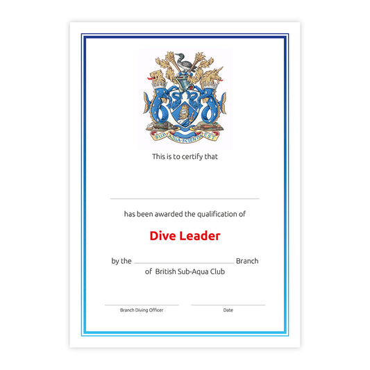 Dive Leader Certificate